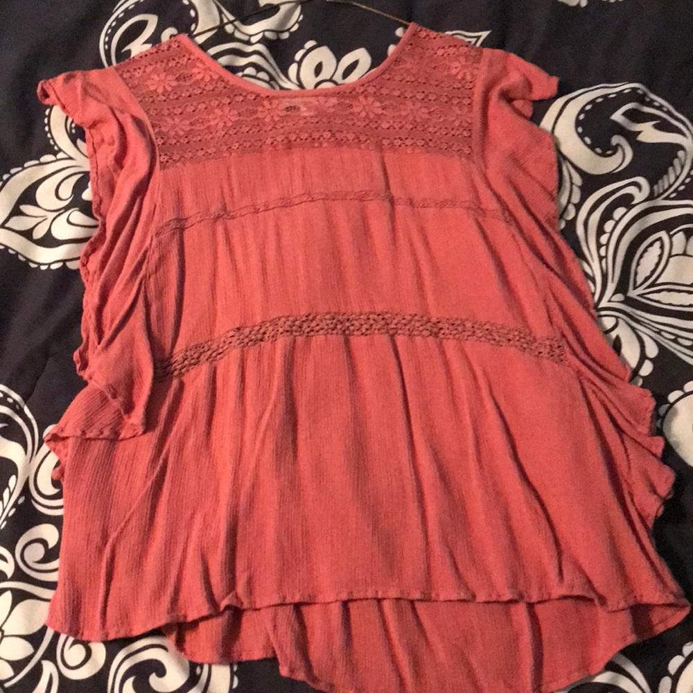 Rusty Colored Lace Top